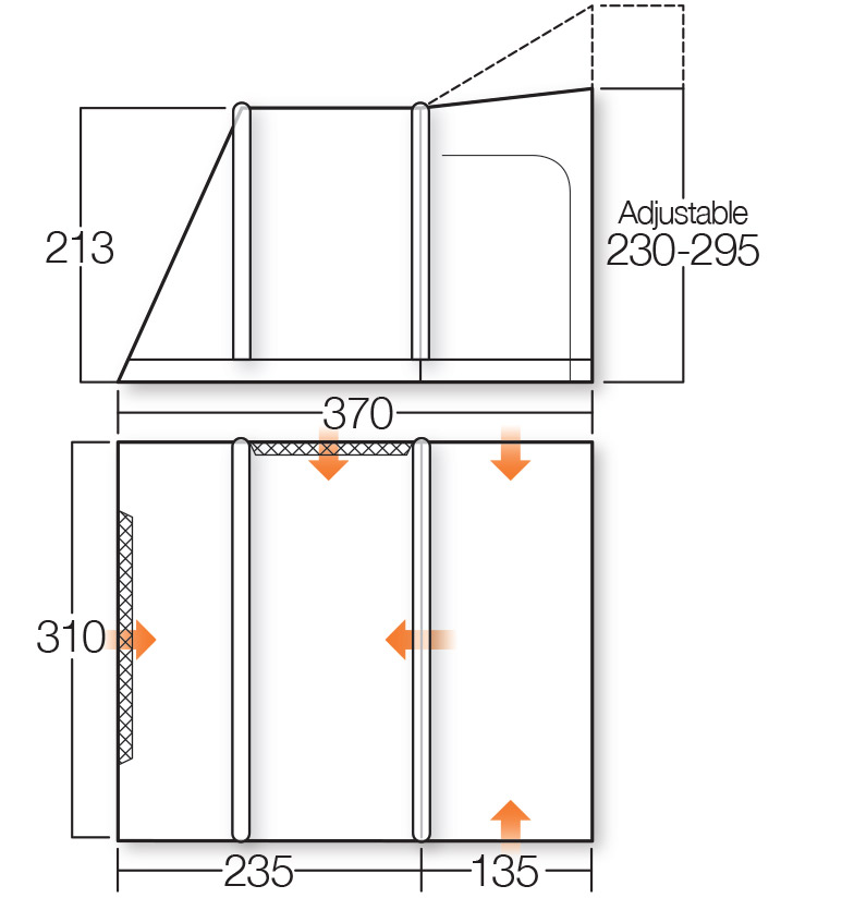 [187807] Namiot do kampera Kela III Tall