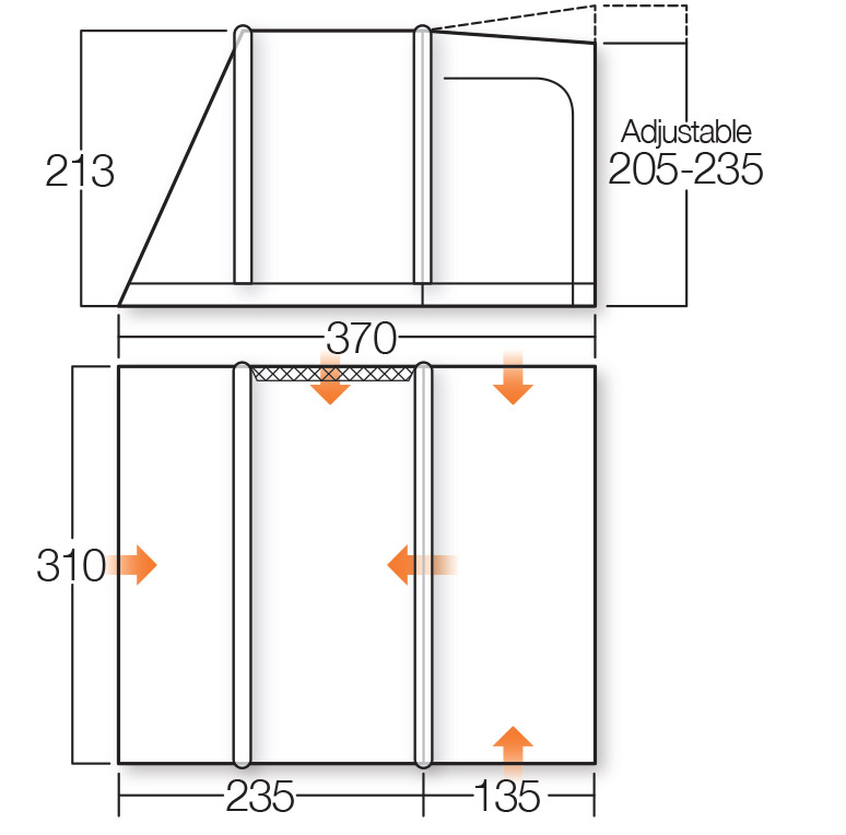 Namiot do kampera Idris II Standard