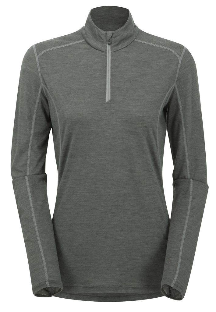 [PMK1K424] Koszulka Primino 140 zip neck Women's (shadow, M)