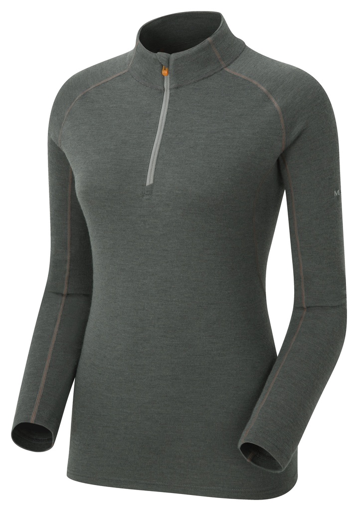 Koszulka Primino 220 zip neck L/S Women's (shadow, M)